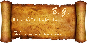 Bajczár Gotfrid névjegykártya