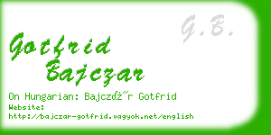 gotfrid bajczar business card
